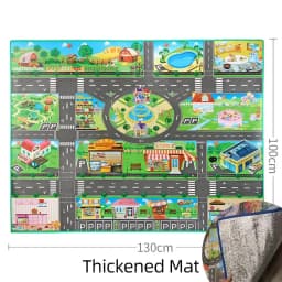 Baby Play Mat Road Map for Kids Cartoon Plastic Thin Traffic Rug Little Boys Girls Toys Playmat Babies Playing Educational Mat