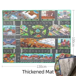 Baby Play Mat Road Map for Kids Cartoon Plastic Thin Traffic Rug Little Boys Girls Toys Playmat Babies Playing Educational Mat