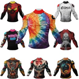Cody Lundin Mock Neck Men Compression Long Sleeve Fitness Shirt Grappling Boxing Jersey, MMA Jitsu BJJ Rash Guard With Anti Slip