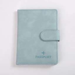 Leather Passport Holder Covers Case Waterproof Travel Credit Card Wallet Cute Passport Book for Women/Men Buckle Passport Cover