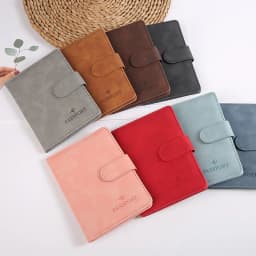 Leather Passport Holder Covers Case Waterproof Travel Credit Card Wallet Cute Passport Book for Women/Men Buckle Passport Cover