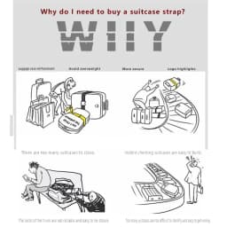 Convenient Adjustable Luggage Straps Portable Bungees Easy Travel Necessary Reusable Belt protect Suitcase Accessories Items