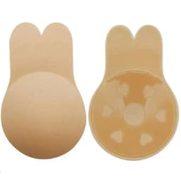 Women push up bras self adhesive silicone strapless invisible bra reusable sticky breast lift tape rabbit nipple cover bra pads