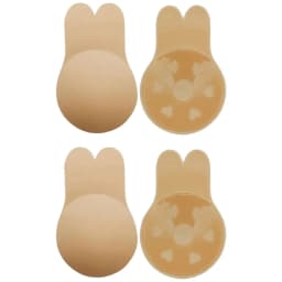 Women push up bras self adhesive silicone strapless invisible bra reusable sticky breast lift tape rabbit nipple cover bra pads