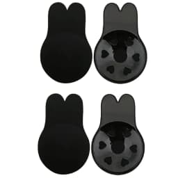 Women push up bras self adhesive silicone strapless invisible bra reusable sticky breast lift tape rabbit nipple cover bra pads