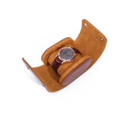 Embers Green Luxury Watch Roll - 1/2/3 Slot Genuine Leather Watch Storage Travel Case for Rolex Patek Philippe Watch Gift Box
