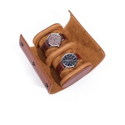 Embers Green Luxury Watch Roll - 1/2/3 Slot Genuine Leather Watch Storage Travel Case for Rolex Patek Philippe Watch Gift Box