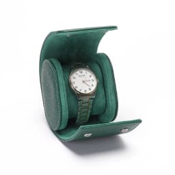 Embers Green Luxury Watch Roll - 1/2/3 Slot Genuine Leather Watch Storage Travel Case for Rolex Patek Philippe Watch Gift Box
