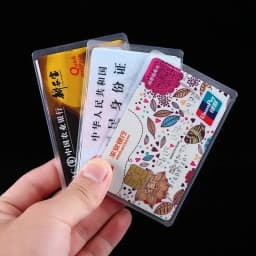 1/5/10PCS Women Men Credit Card Case ID Business Card Holder Bag Protection Document Id Badge Transparent Card Cover Holder PVC