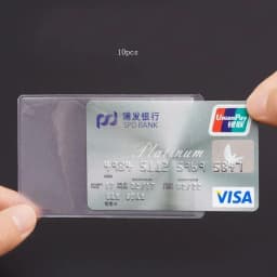 1/5/10PCS Women Men Credit Card Case ID Business Card Holder Bag Protection Document Id Badge Transparent Card Cover Holder PVC