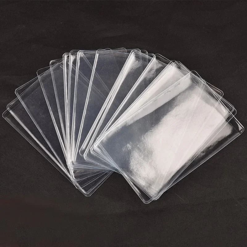 1/5/10PCS Women Men Credit Card Case ID Business Card Holder Bag Protection Document Id Badge Transparent Card Cover Holder PVC