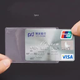 1/5/10PCS Women Men Credit Card Case ID Business Card Holder Bag Protection Document Id Badge Transparent Card Cover Holder PVC
