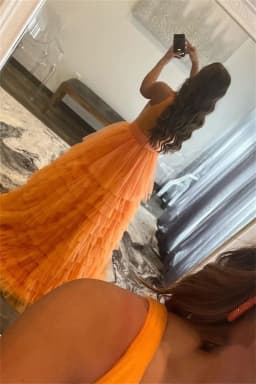 Customized Prom Gown Lavender V-neck Evening Dresses Floor Length A-line Tulle Exquisite High Quality Occasion Dress for Women
