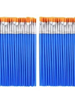 100pcs Paint Brushes Set for Kids Acrylic with Flat Round Pointed Paint Brushes Craft Watercolor Oil Painting Brushes