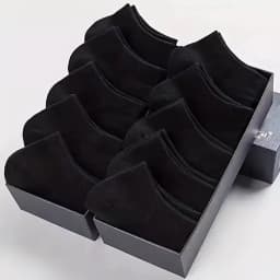 10 pairs/Men's Socks Spring/Summer Thin, Breathable, Soft Polyester Cotton Socks Black Casual Business Ankle Socks Boat Socks Si