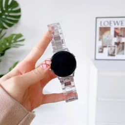 Transparent strap for Samsung Galaxy watch 7/6/5/pro/4/classic/Active 2 20mm/22mm Glacier link bracelet huawei gt 2-3-pro-4 band