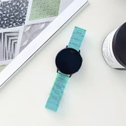 Transparent strap for Samsung Galaxy watch 7/6/5/pro/4/classic/Active 2 20mm/22mm Glacier link bracelet huawei gt 2-3-pro-4 band