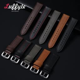 Vintage Leather Watch Strap 18mm 20mm 22mm 24mm Universal Bracelet Business Black Brown Grey Watchband Belt Accessories