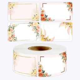 50-250PCS New Flowers Name Lables Sunflowers Small Packaging Sticker Roll Pack Home Made Stickers Rolling Lables