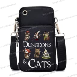 2024 Zipper Small Crossbody Bags Cartoon Anime Cat Women's Shoulder Purses and Handbags Girls Fashion Animal Mobile Phone Bag