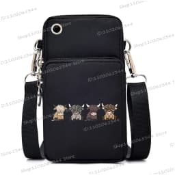 2024 Zipper Small Crossbody Bags Cartoon Anime Cat Women's Shoulder Purses and Handbags Girls Fashion Animal Mobile Phone Bag
