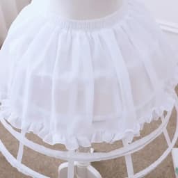 Womens Lolita Hollow Out Birdcage Petticoat 4 Hoops Pleated Ruffles Underskirt