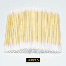 Microblading Cotton Swab with Wood Sticks Cotton Swabs Pointed Tip Dual-ended Cotton Tipped Applicator Makeup Remover(7mm)