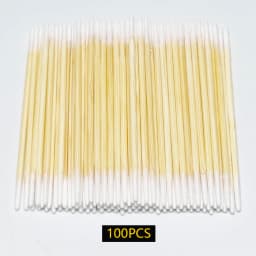 Microblading Cotton Swab with Wood Sticks Cotton Swabs Pointed Tip Dual-ended Cotton Tipped Applicator Makeup Remover(7mm)
