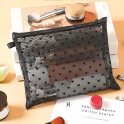 1PCS Mini Transparent Heart Makeup Bag Women Portable Lipsticks Cosmetic Storage Pouch Ins Clear Ctue Small Make Up BagS
