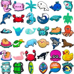 Shoe Charms animal sea wave shark Salamander tortoise Pins PVC DIY Sandals Accessories for Clogs Kids Party Favors X-mas Gifts
