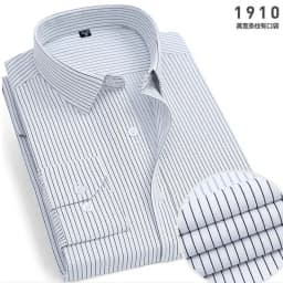 Men's Long-Sleeved Shirt Business Casual Solid Color Striped Plaid Spring Summer Free Ironing All Fit Tooling Comfortable
