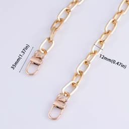 Purse Chain Strap O Shape DIY Metal Chain Cross body Chain Handbag Replacement Strap for Purse Accessories