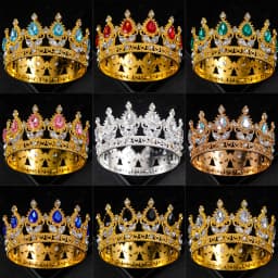 Baroque Crystal Tiaras And Crown Cake Topper Decorative Elegant Wedding Cake Princess Birthday Decoratio Party Supplies