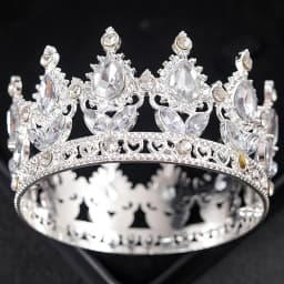 Baroque Crystal Tiaras And Crown Cake Topper Decorative Elegant Wedding Cake Princess Birthday Decoratio Party Supplies