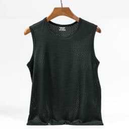 1 PC Men's Ice Silk Mesh Tank Tops Gym Stringer Transparent Bodybuilding Sleeveless Shirt Fitness Vest Male mesh Muscle Singlets