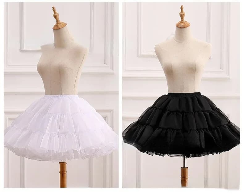 Crinoline Lolita Boneless Soft Yarn Skirt Lolita Daily Violence AA Short JK Uniform Crinoline Pettiskirt 45cm