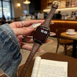 Elegant Slim Leather Loop For Apple Watch Band Correa For Women Sport Thin 38mm 40mm 41mm 42mm 44mm 45mm 49mm