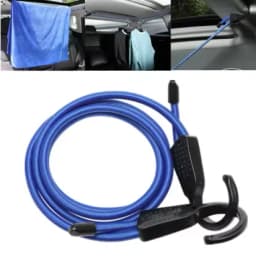 1/3/5PCS Stretch Elastic Adjustable Bungee Cords Hooks Bikes Rope Tie Luggage Car Strap Roof Rack Extra Wide Opening Steel Hook