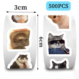 100-500pcs Cartoon Meme Cat Stickers For School Reward Stickers Classroom Decoration Encouragement Sticker For Student Teacher