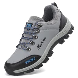 Men outdoor hiking shoes mountaineering sports shoes lace-up hiking outdoor comfortable non-slip thick-soled mountain shoes 46