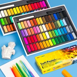 MUNGYO 64 Colors Non Toxic Square Chalk Soft Oil Pastel Square Mini Pastel Sticks Set Art Painting Stationery MPS Korea