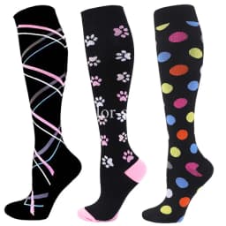 3/6 Pairs Free Shipping Compression Socks Women Medical Nursing Socks Varicose Veins Nurse Compression Socks For Sport Socks