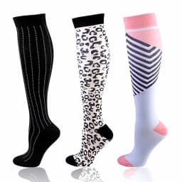 3/6 Pairs Free Shipping Compression Socks Women Medical Nursing Socks Varicose Veins Nurse Compression Socks For Sport Socks