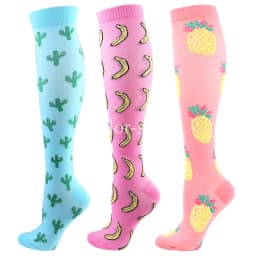 3/6 Pairs Free Shipping Compression Socks Women Medical Nursing Socks Varicose Veins Nurse Compression Socks For Sport Socks