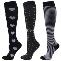 3/6 Pairs Free Shipping Compression Socks Women Medical Nursing Socks Varicose Veins Nurse Compression Socks For Sport Socks