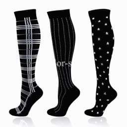 3/6 Pairs Free Shipping Compression Socks Women Medical Nursing Socks Varicose Veins Nurse Compression Socks For Sport Socks