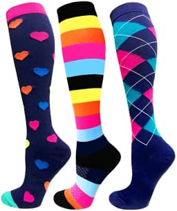3/6 Pairs Free Shipping Compression Socks Women Medical Nursing Socks Varicose Veins Nurse Compression Socks For Sport Socks