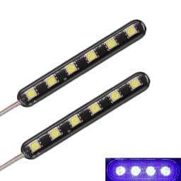 2 pcs/set Motorcycle Medium Grid Flash Lights Universal Motorbike 12V 6 LED Warning Signal Light License Lamp Moto Accessories