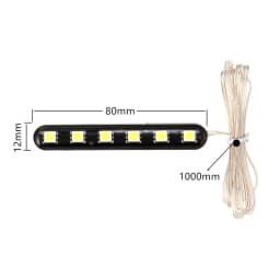 2 pcs/set Motorcycle Medium Grid Flash Lights Universal Motorbike 12V 6 LED Warning Signal Light License Lamp Moto Accessories
