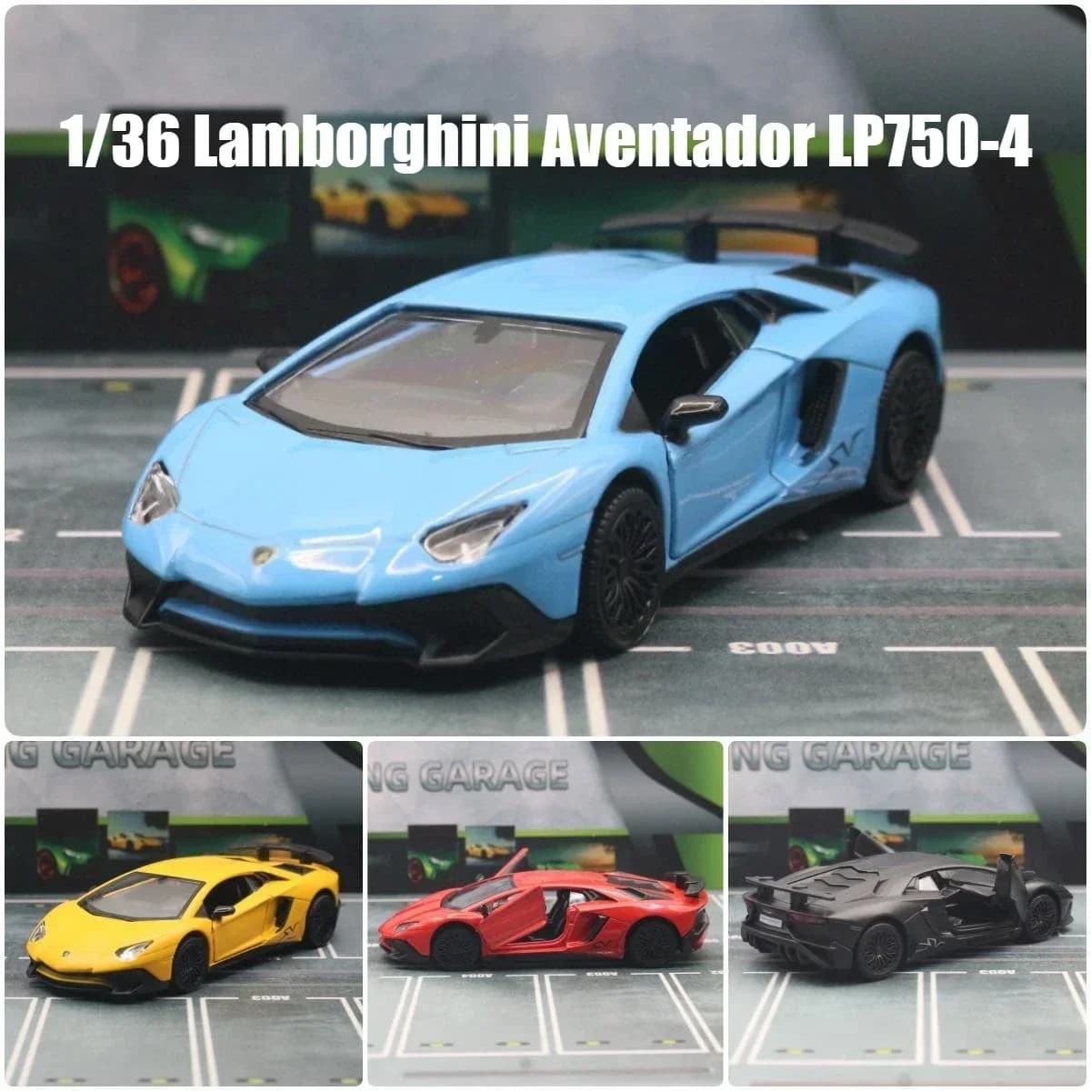 1:36 Lamborghini Aventador LP750-4 SV Coupe Toy Car RMZ City Diecast Metal Miniature Model Pull Back Collection Gift For Boy